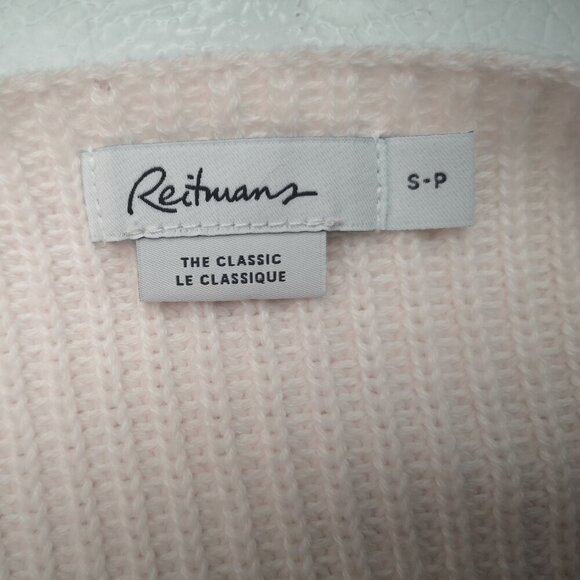 Reitmans "The Classic" Ladies Size Small Light Pink V-neck Sweater - Picture 3 of 9